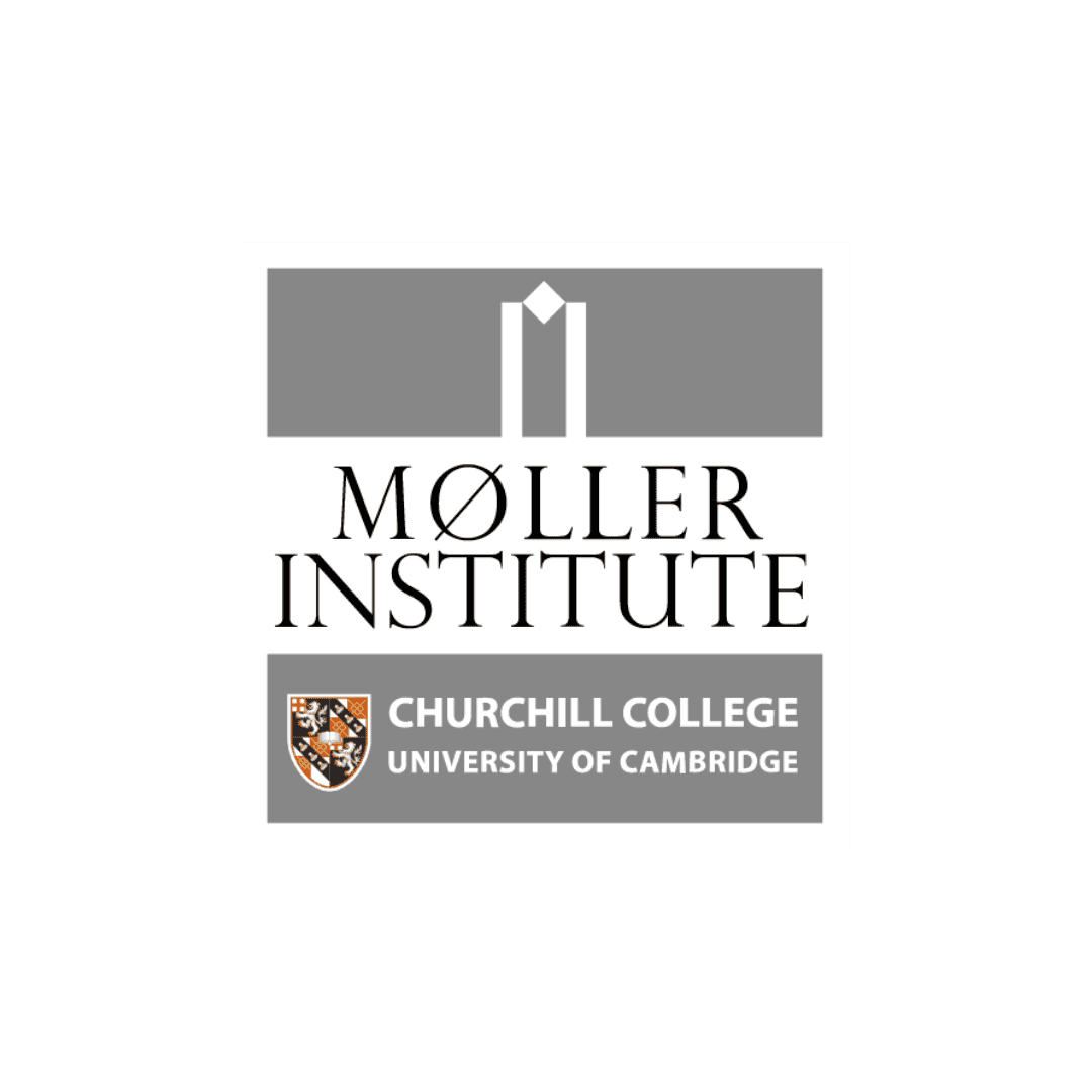 Møller Institute logo at Churchill College, University of Cambridge, for executive and leadership development programs.